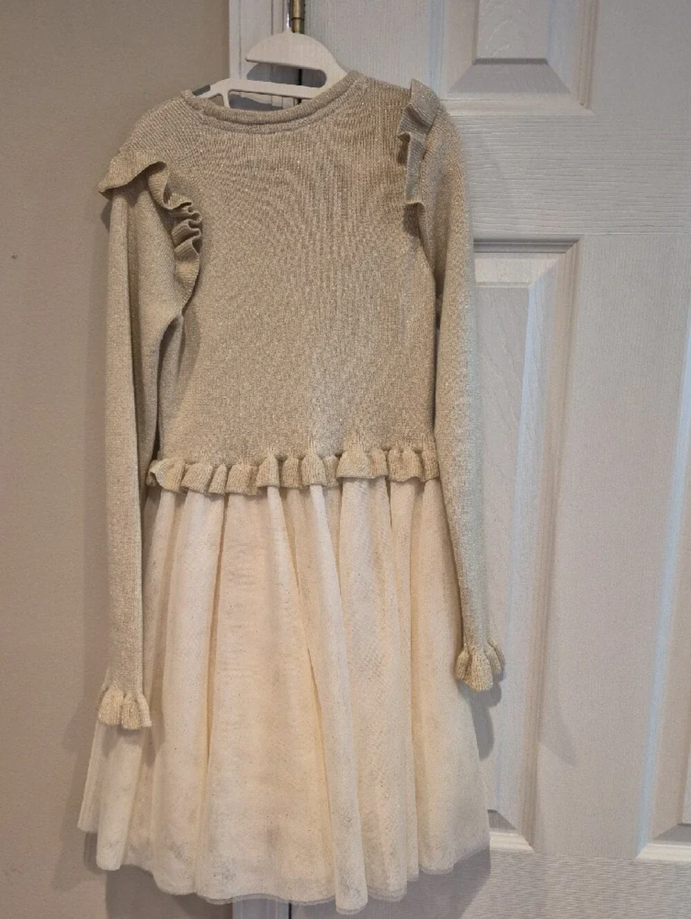 Gymboree Ivory Sparkle Knit Top and Skirt Dress